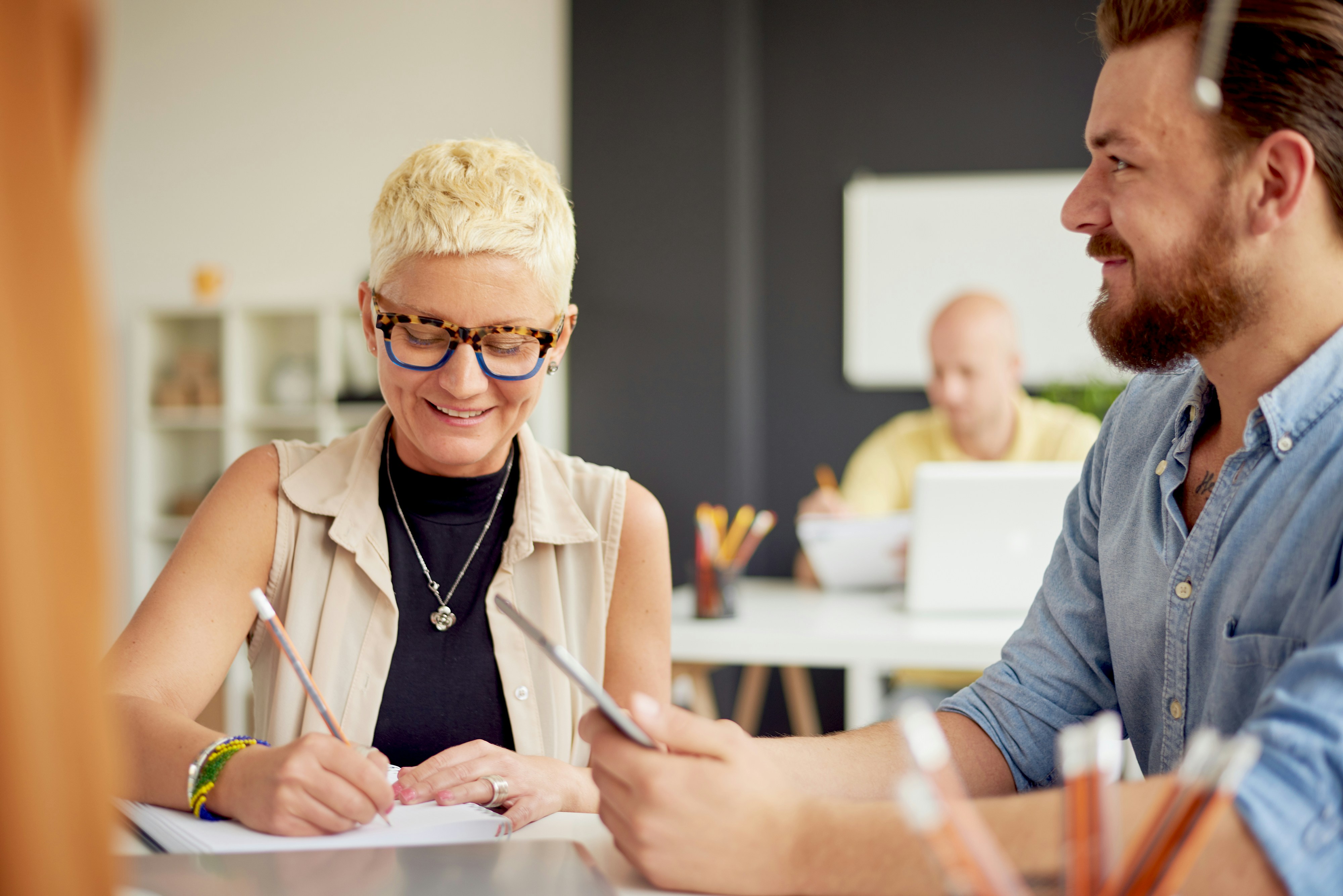 Businesswoman on video call